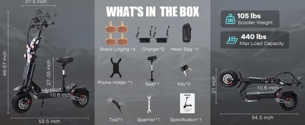 FOHOLO F19 electric scooter manual