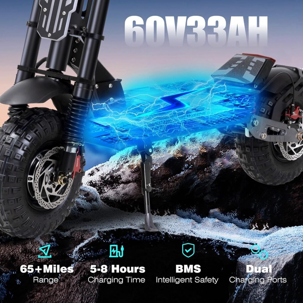 FOHOLO F19 electric scooter full suspension system