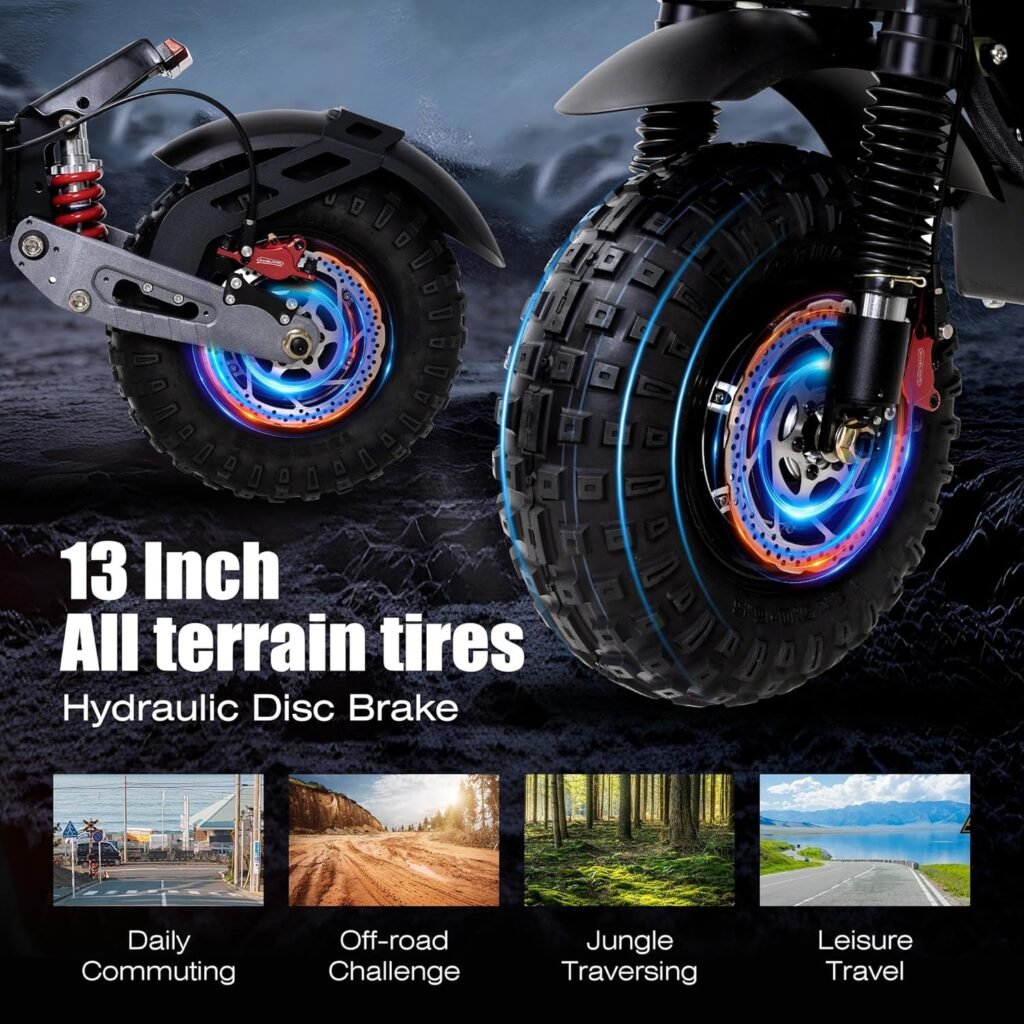 FOHOLO F19 electric scooter 13 inch all terrain tires