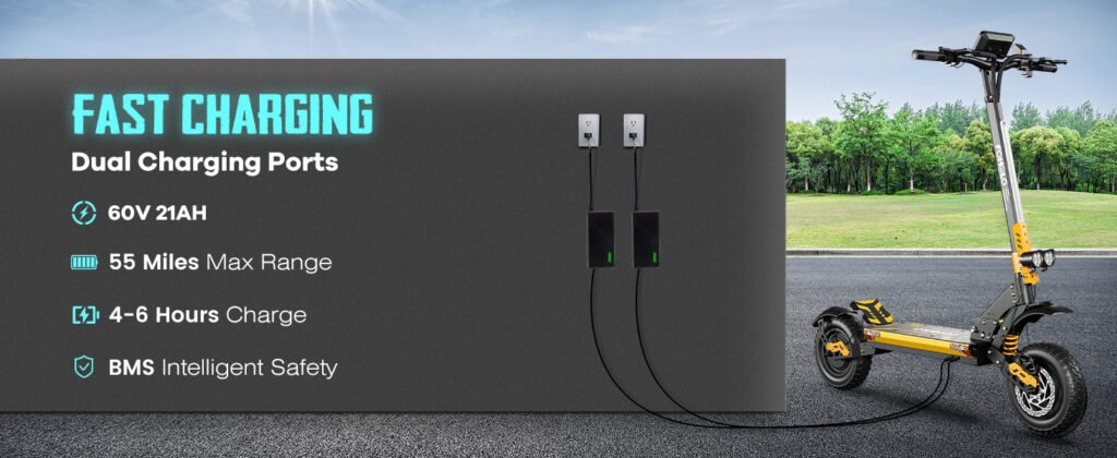 FOHOLO F15 electric scooter charging