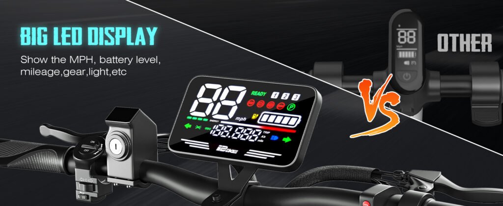 FOHOLO F15 electric scooter LCD display close up